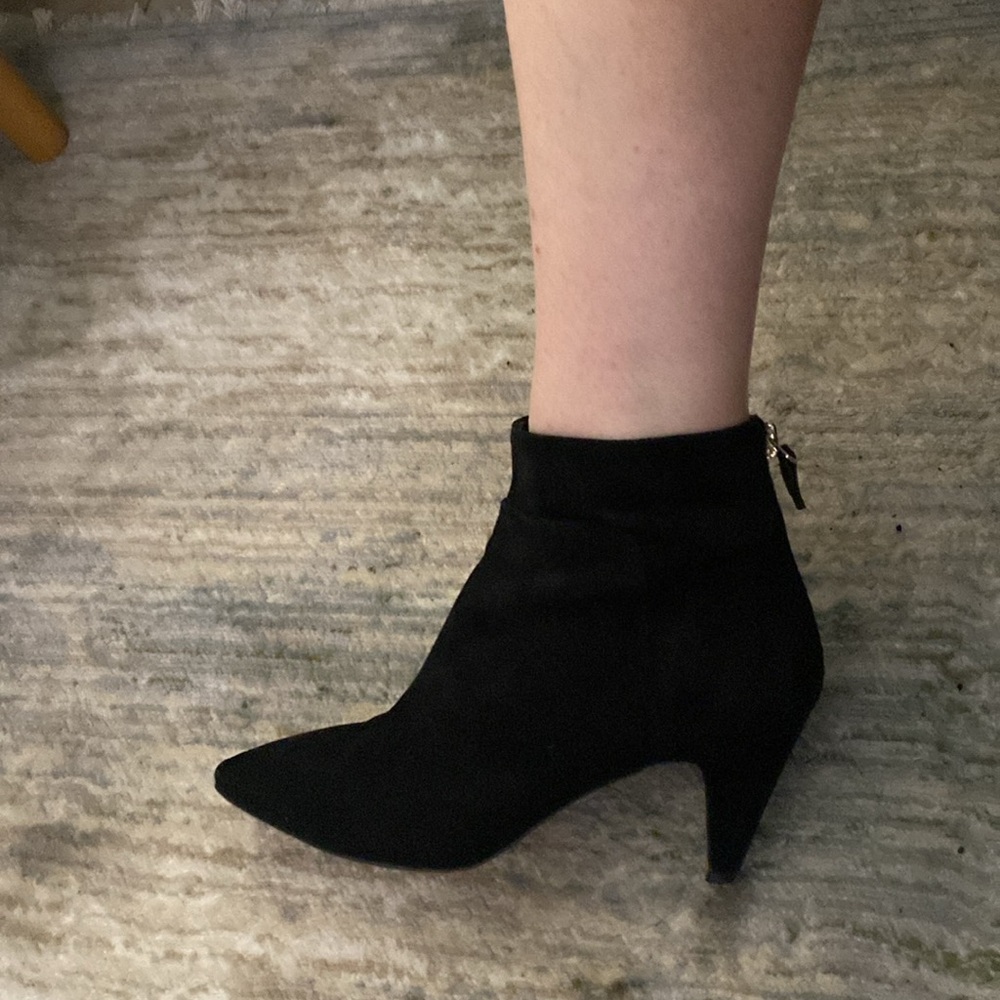 Nine West Black Suede Ankle Bootie